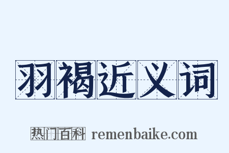 羽褐近义词是什么意思的图片